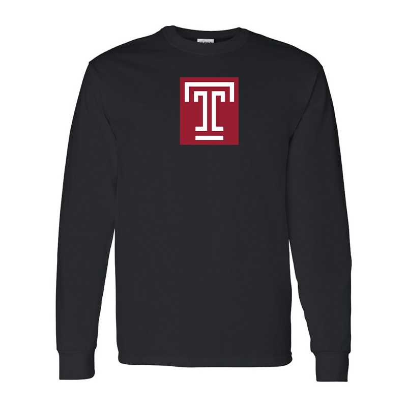 Men's Temple Owls Gildan Heavy Cotton Long Sleeve T-Shirt