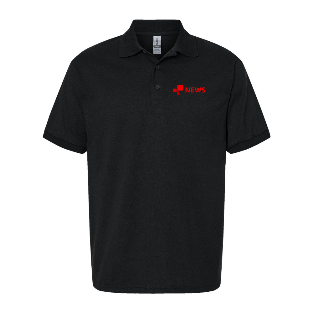Men's BBC News Dry Blend Jersey Polo - Black