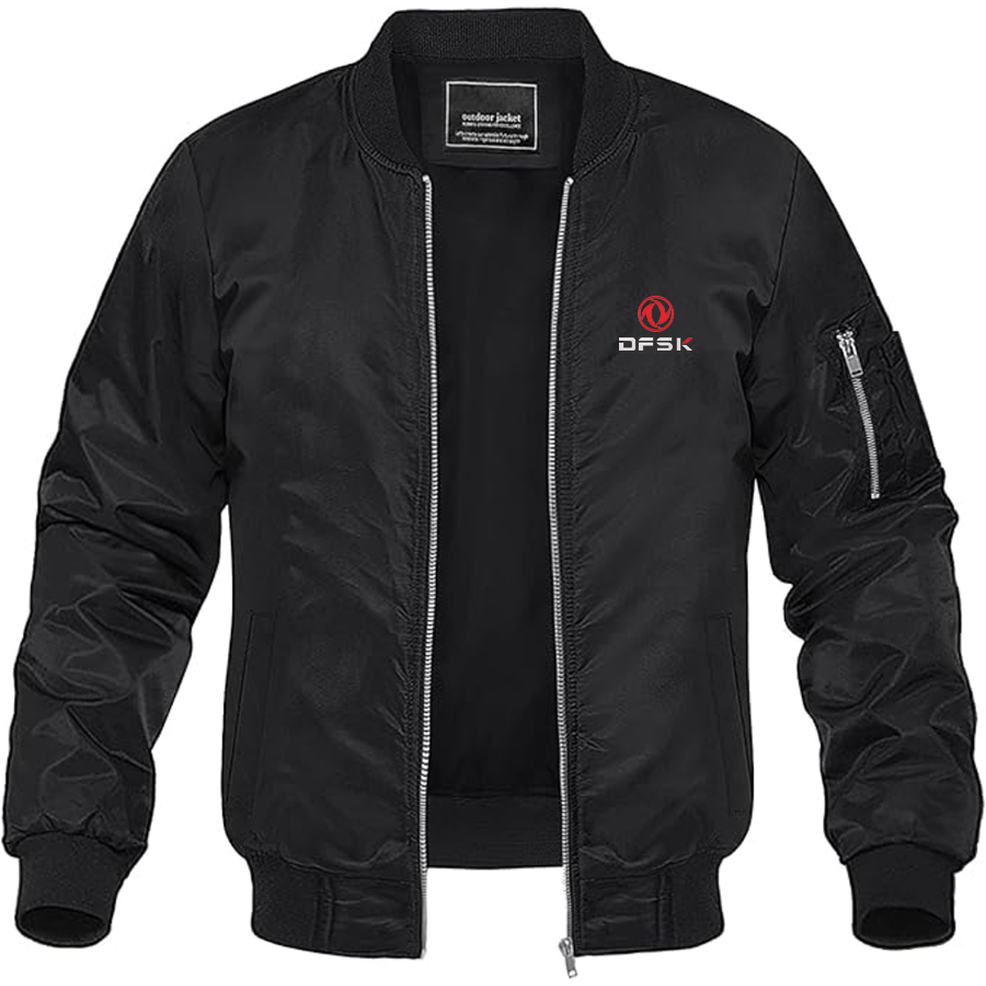 Men's DFSK Logo Lightweight Bomber Jacket Windbreaker Softshell Varsity Jacket Coat