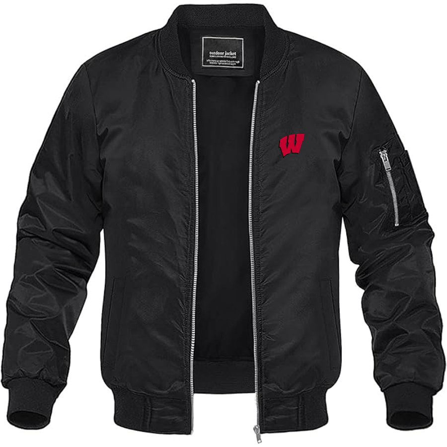 Men's Wisconsin Badgers Logo Lightweight Bomber Jacket