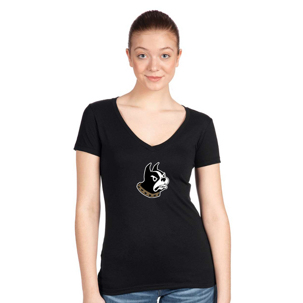 Women's Wofford Terriers  Next Level V-Neck T-Shirt