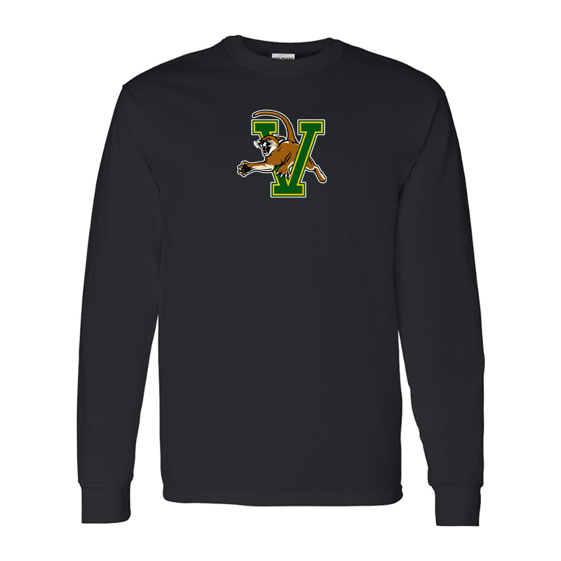 Men's Vermont Catamounts  Gildan Heavy Cotton Long Sleeve T-Shirt