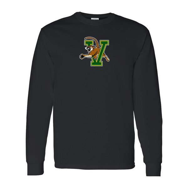 Men's Vermont Catamounts  Gildan Heavy Cotton Long Sleeve T-Shirt