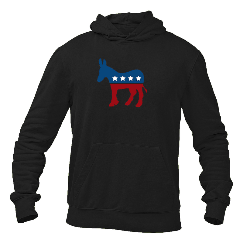 Men's  Democrat Election Symbol Softstyle Midweight Hooded Sweatshirt