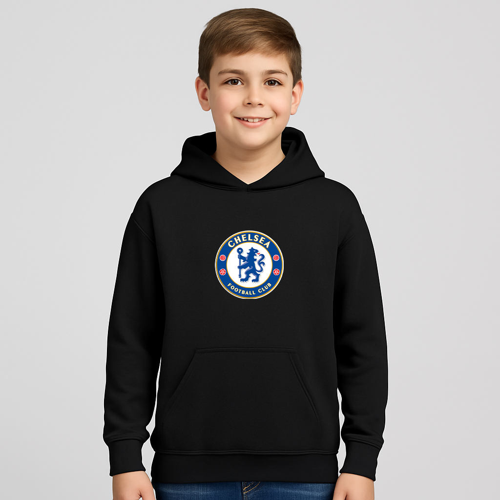 Youth Kids Chelsea Soccer Pullover Hoodie