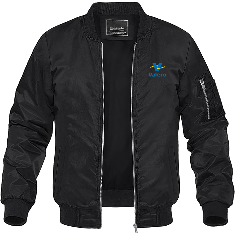 Men's Valero Gas Station Logo Lightweight Bomber Jacket