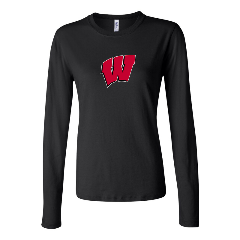 BELLA CANVAS Women’s Wisconsin Badgers Jersey Long Sleeve Tee