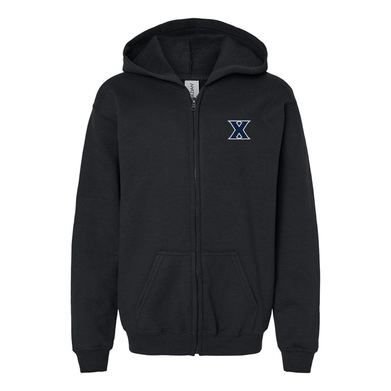Gildan Heavy Blend Youth Xavier Musketeers Full Zip Hooded Sweatshirt