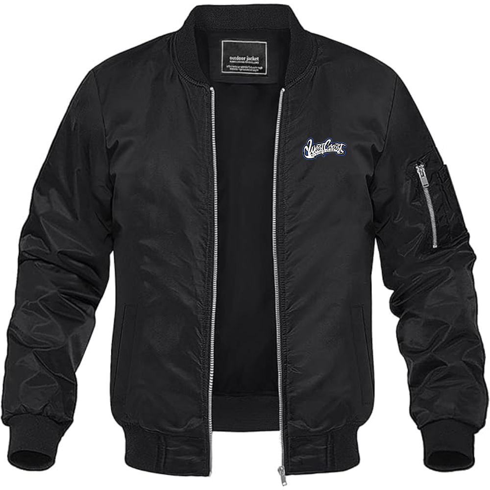 Men's West Coast Customs Logo Lightweight Bomber Jacket Windbreaker Softshell Varsity Jacket Coat