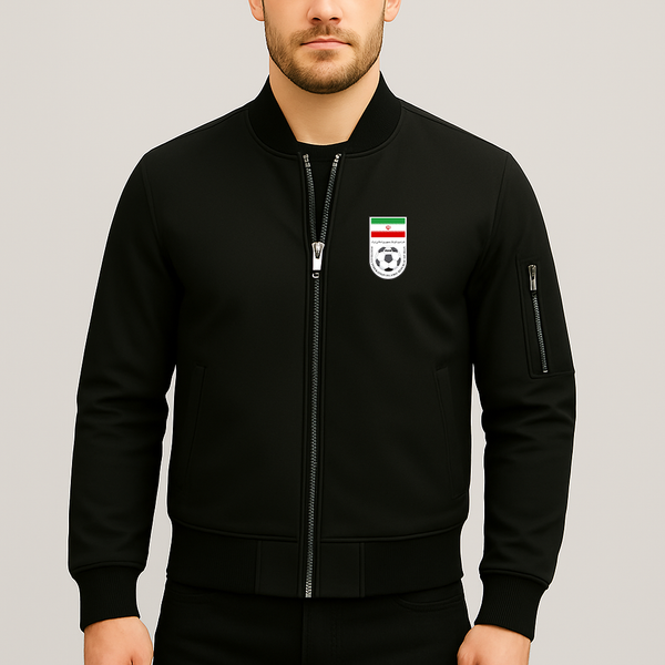 Men's Iran National Soccer Team Lightweight Bomber Jacket Windbreaker Softshell Varsity Jacket Coat