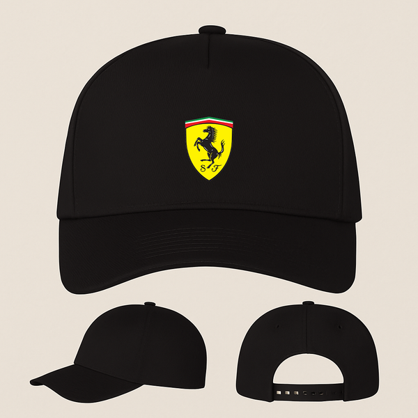 Ferrari Motorsport Car Five Panel Twill Snapback Cap