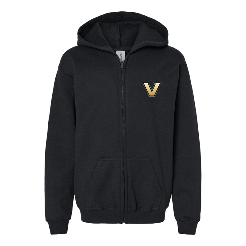 Gildan Heavy Blend Youth Vanderbilt Commodores Full Zip Hooded Sweatshirt