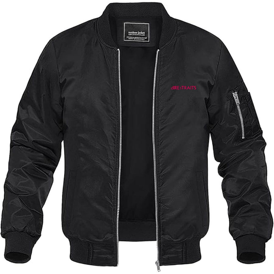 Men's Dire Straits Logo Lightweight Bomber Jacket