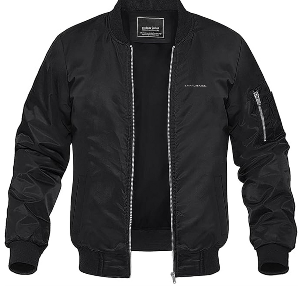 Men's Banana Republic Lightweight Bomber Jacket Windbreaker Softshell Varsity Jacket Coat
