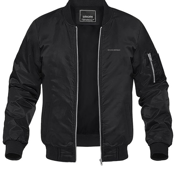 Men's Banana Republic Lightweight Bomber Jacket Windbreaker Softshell Varsity Jacket Coat