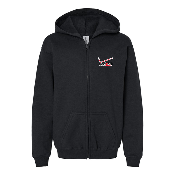 Gildan Heavy Blend Youth Verizon Wireless Full Zip Hooded Sweatshirt