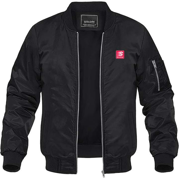 Men's Speedway Gas Station Logo Lightweight Bomber Jacket