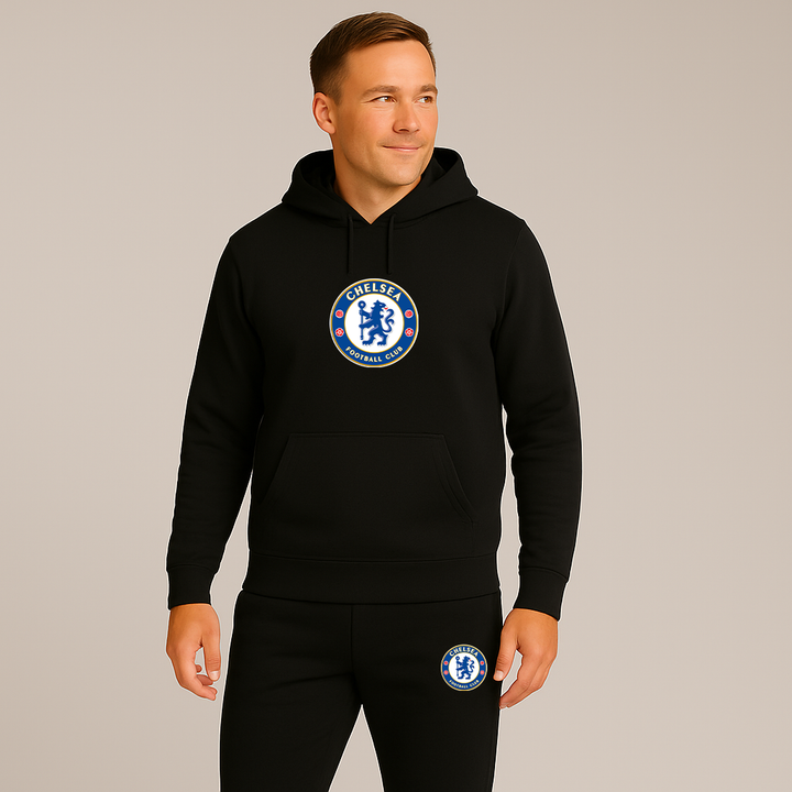 Men's Chelsea Soccer Logo Hoodie Joggers Set