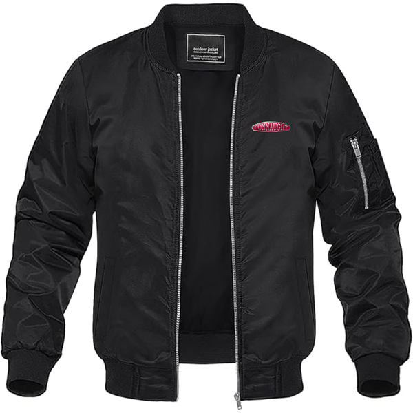Men's Connaught Motor Company Logo Lightweight Bomber Jacket Windbreaker Softshell Varsity Jacket Coat