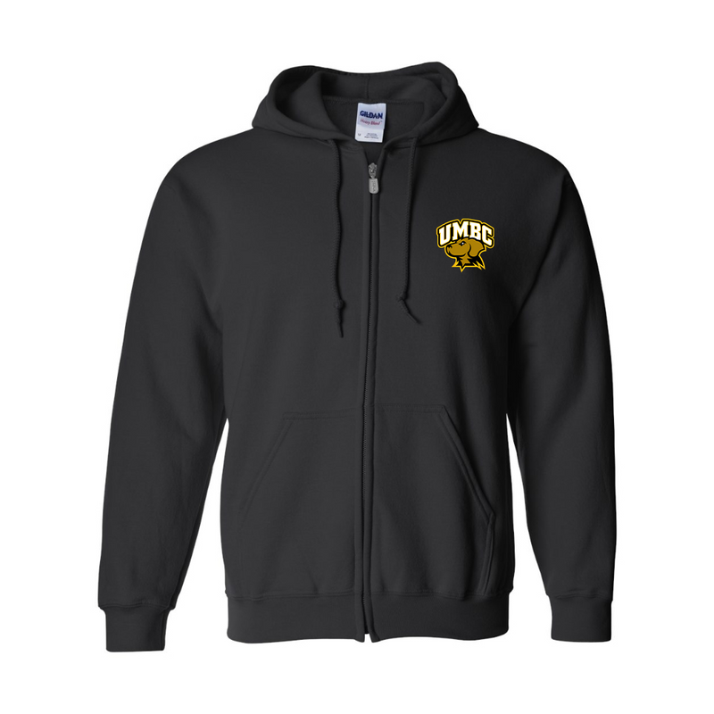 Men's UMBC Retrievers JERZEES NuBlend Full-Zip Hooded Sweatshirt