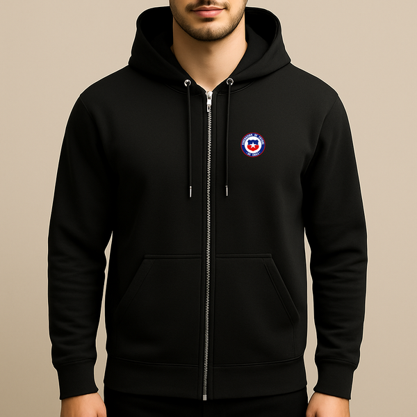 Men's Chile National Soccer Team  Zipper Hoodie