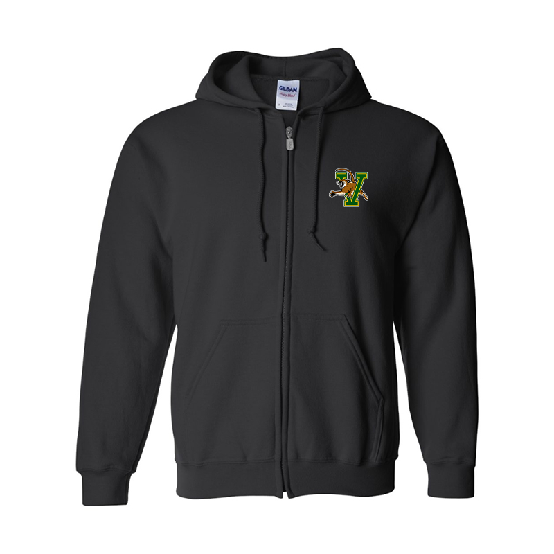 Men's  Vermont Catamounts Gildan  Heavy Blend Full Zip Hooded Sweatshirt
