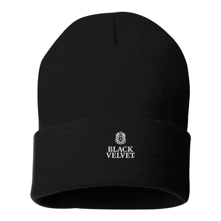 Black Velvet Logo Beanie Hat
