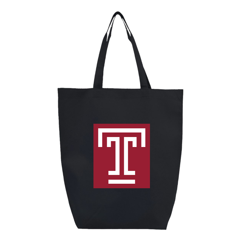 Temple Owls Q-Tees Non-Woven Gusset Bottom Tote