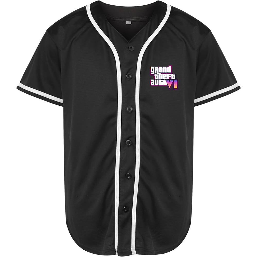 Men's GTA 6 Grand Theft Auto VI Baseball Jersey Game