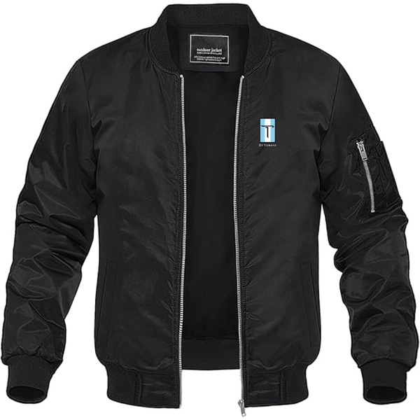 Men's De Tomaso Logo Lightweight Bomber Jacket Windbreaker Softshell Varsity Jacket Coat