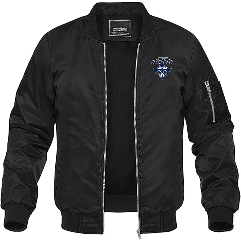 Men's Tennessee Martin Skyhawks Lightweight Bomber Jacket Windbreaker Softshell Varsity Jacket Coat