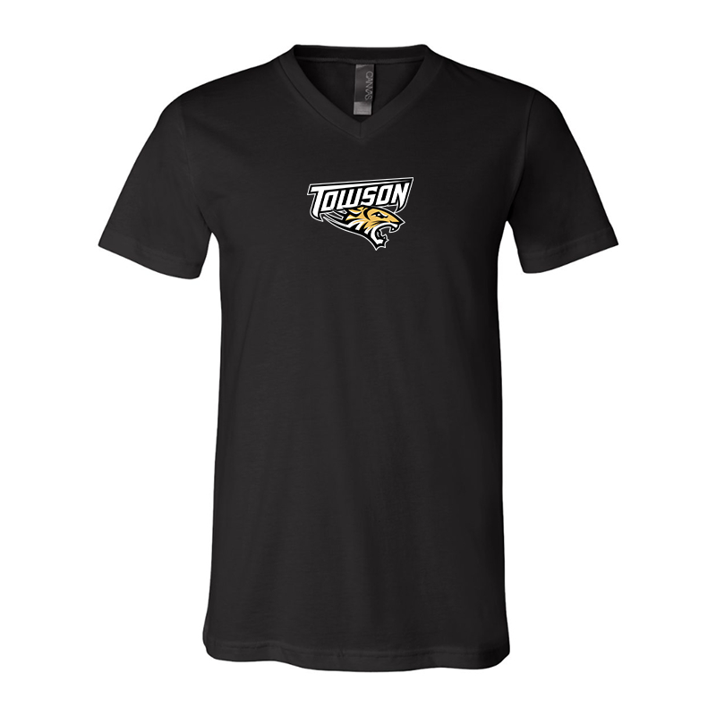 Towson Tigers BELLA  CANVAS - Jersey V-Neck T-Shirt