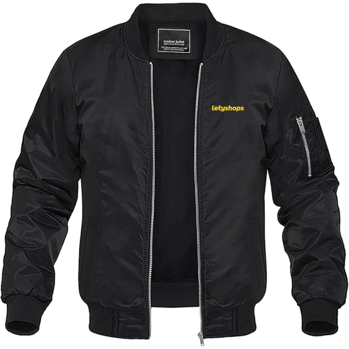 Men's LetyShops Logo Lightweight Bomber Jacket