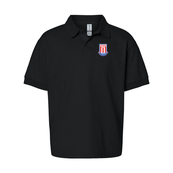 Youth Stoke City Soccer  Gildan Dry Blend Jersey Polo