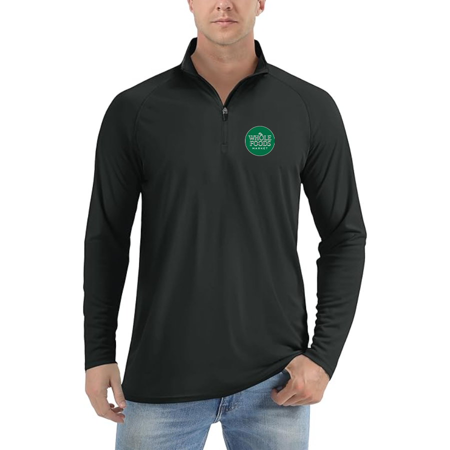 Men'sWhole Foods Market  Lightweight Quarter-Zip Athletic Shirt Long Sleeve Western Carolina Catamounts