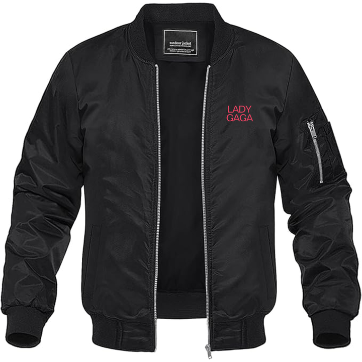 Men's Lady Gaga Logo Lightweight Bomber Jacket