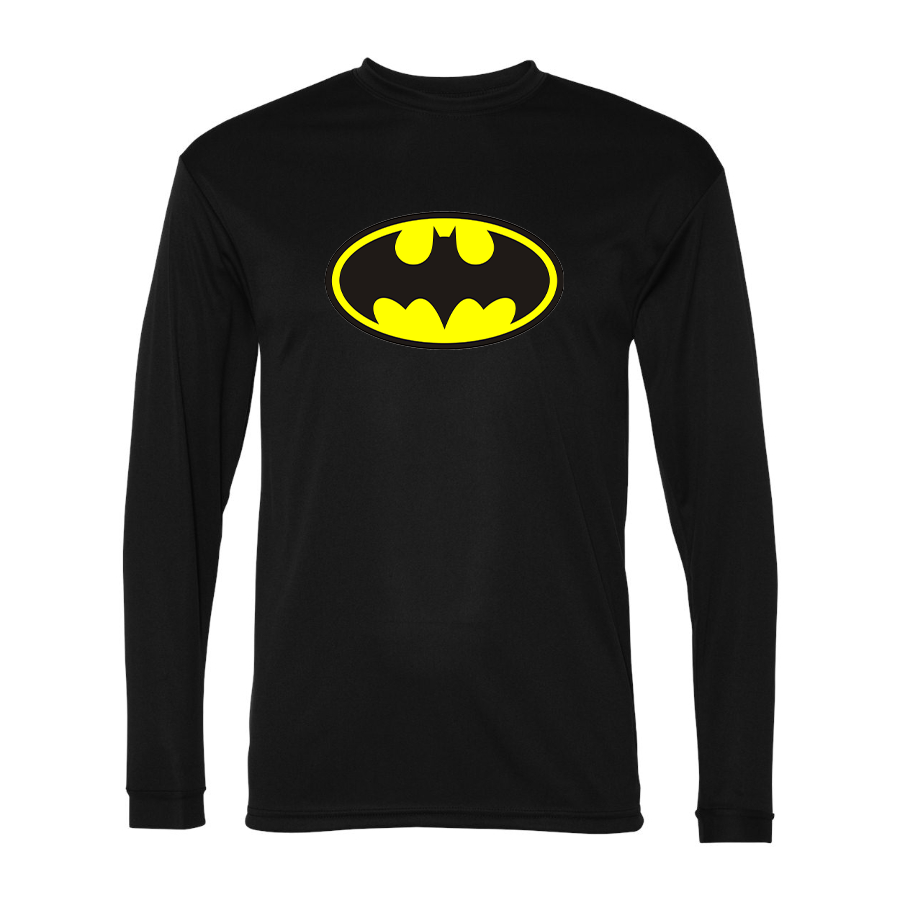 Men’s DC Comics Batman- Polyester Long Sleeve T-Shirt