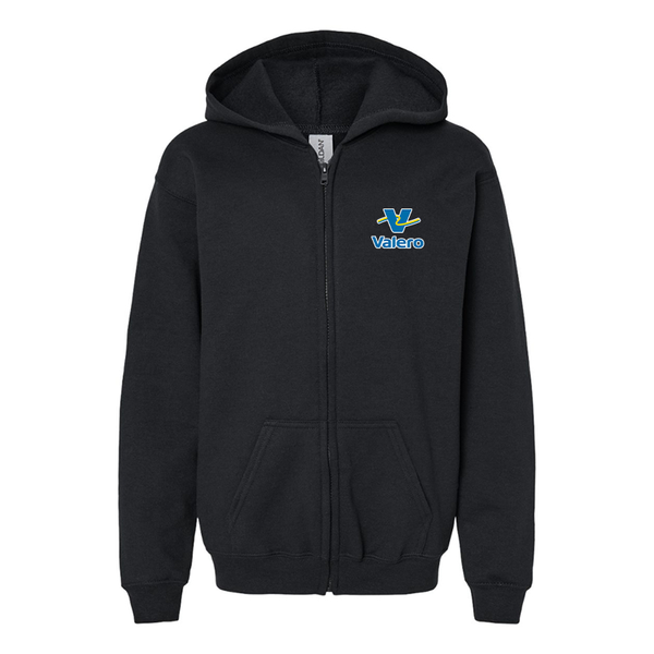 Gildan Heavy Blend Youth Valero Gas Station Full Zip Hooded Sweatshirt