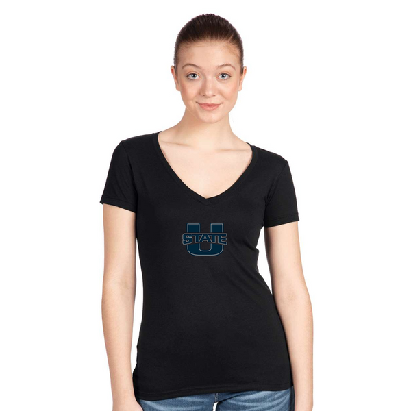Women's Utah State Aggies  Next Level V-Neck T-Shirt