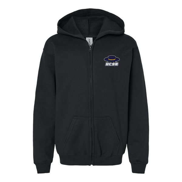 Gildan Heavy Blend Youth UCSB Gauchos Full Zip Hooded Sweatshirt