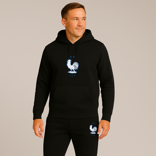 Men's France National Soccer Team  Logo Hoodie Joggers Set