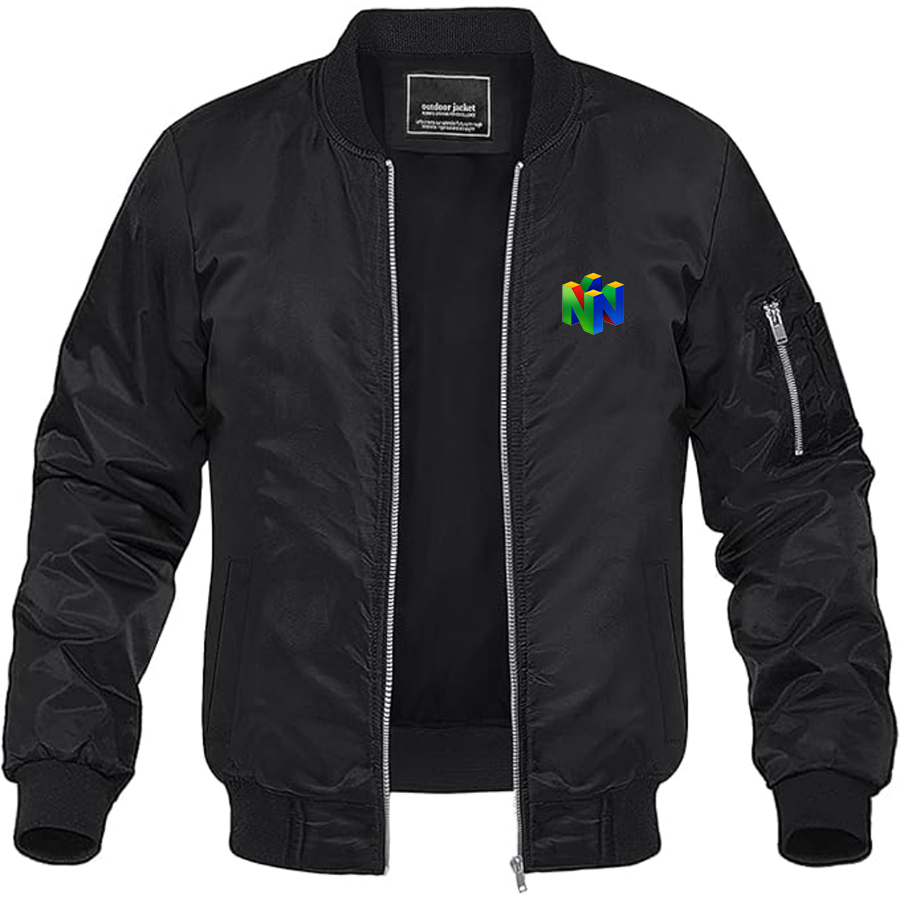 Men's Nintendo N64 Logo Lightweight Bomber Jacket