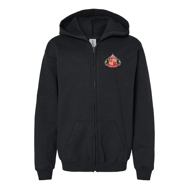 Gildan Heavy Blend Youth Sunderland AFC Soccer  Full Zip Hooded Sweatshirt