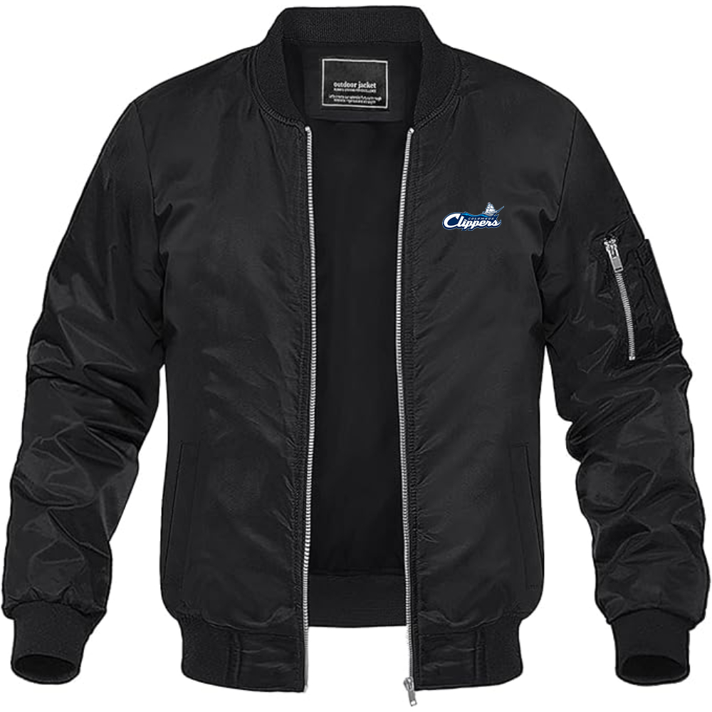 Men's Columbus Clippers Logo Lightweight Bomber Jacket