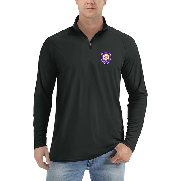 Men's Orlando City Soccer Lightweight Quarter-Zip Athletic Shirt Long Sleeve