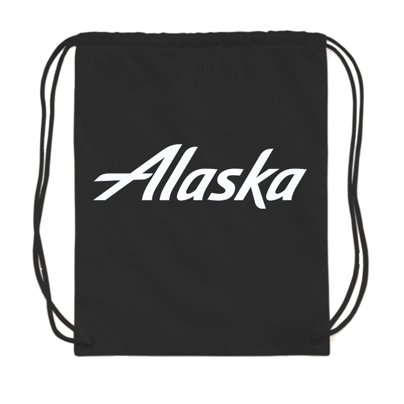 Alaska Airline Drawstring Bag