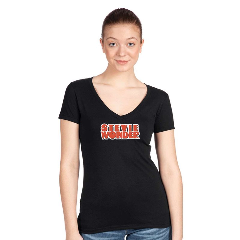 Women Stevie wonder  V-Neck T-Shirt