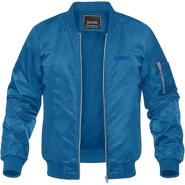 Men's Lorex Technology Logo Lightweight Bomber Jacket Windbreaker Softshell Varsity Jacket Coat