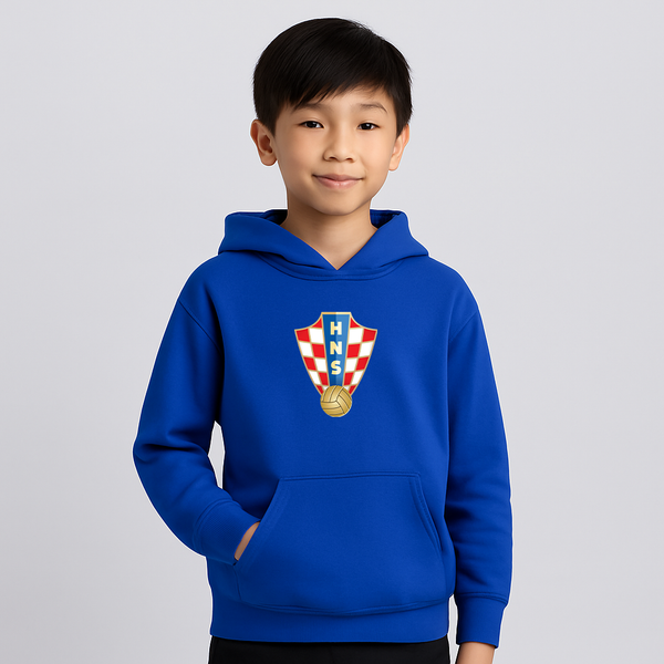 Youth Kids Croatia National Soccer Team Pullover Hoodie