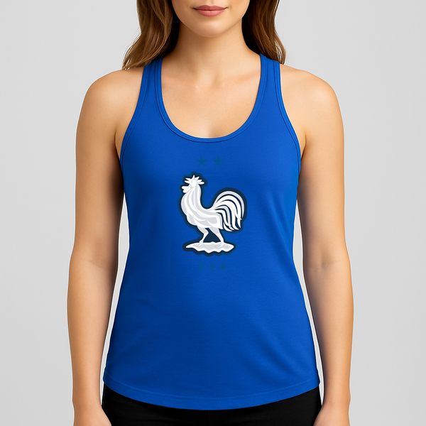 Women's France National Soccer Team  Racerback Tank Top
